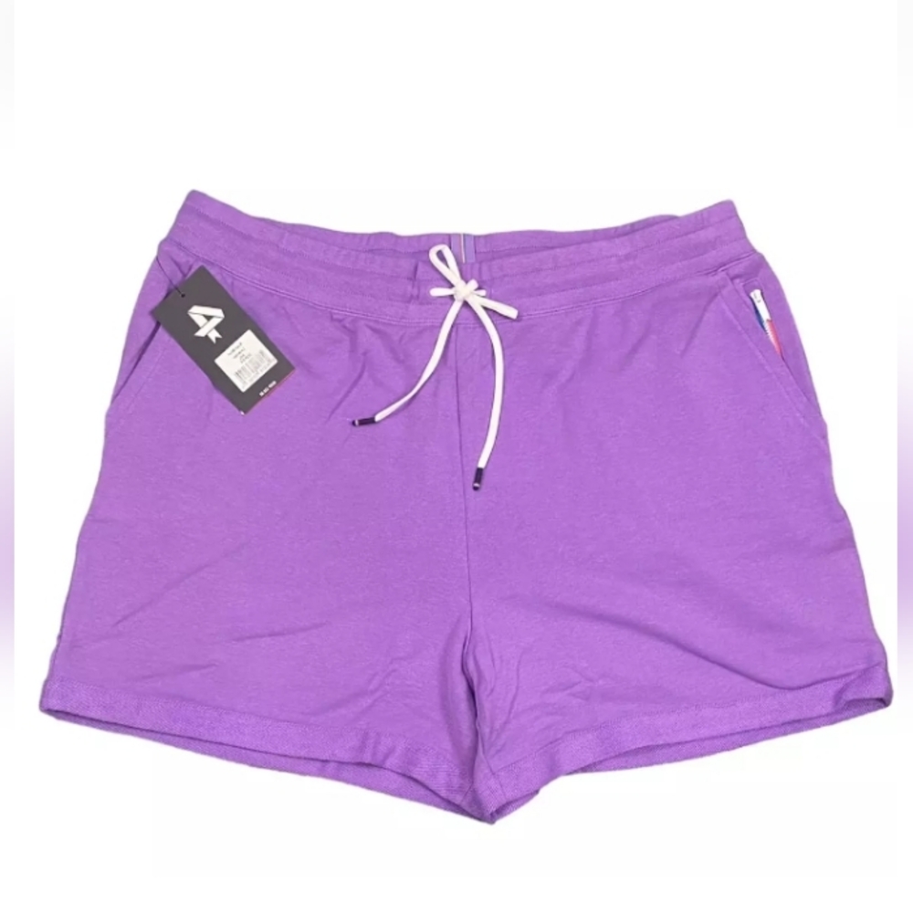 FourLaps Shorts Women's Purple Lavender Athletic Fit Rush French Terry